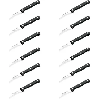 JUSTINUS Schälmesser 6er Set KÜCHENCHEF, L 18 cm - Edelstahl - Bakelitgriff - 12er Set