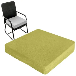 Generisch Sitzerhöhung Sitzkissen Stuhlkissen,Rutschfestes Dicke Bodenkissen Sitzkissen, Für ältere Menschen, Erwachsene Sitzpolster Outdoor, Für Büro Rollstuhl Garten,Grün,50x50x3cm