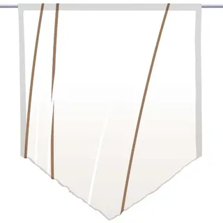 gardinen-for-life Scheibengardine Linea cappuccino up dark Scheibenhänger spitz 60 cm x 100 cm