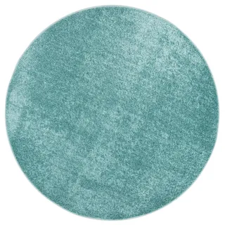 Snapstyle Hochflor Velours Teppich Luna Mintgrün Rund