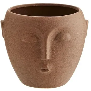Terrakotta Blumentopf Matt Steingut Mit Gesicht Imprint Von Madam Stoltz