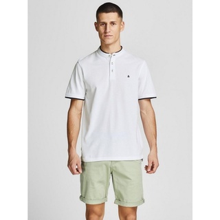 Jack & Jones Poloshirt Polo T-Shirt Pique Kurzarm Basic Hemd JJEPAULOS 5527 in Weiß weiß S