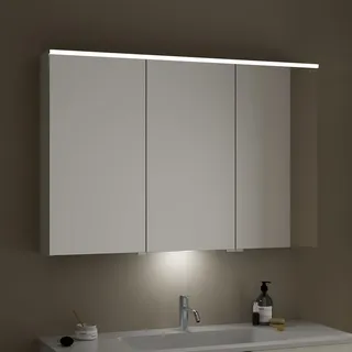 Burgbad Eqio 120 cm weiß glanz LED-Waschtischbeleuchtung