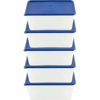 EUROHOME 5er Gefrierdosen 0,75l - Weiß