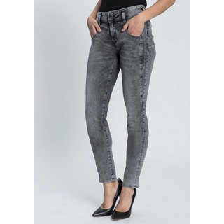Herrlicher Slim-fit-Jeans COSY SLIM Shaping-Wirkung durch eingearbeiteten Keileinsatz grau 25