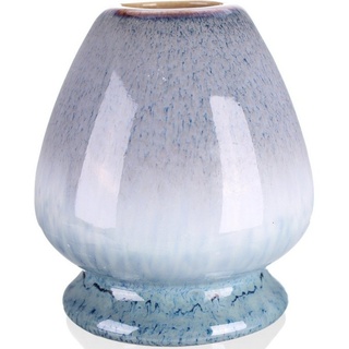 Goodwei Teeschale Chasentate - Halter für Matchabesen (Moya), Keramik, Handgefertigt blau