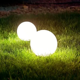 s.luce Garten Außenkugel Globe pro Kunststoff, Metall Ø 50 cm 1 Stück weiß