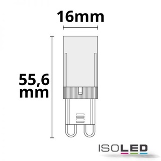 ISOLED LED Stecksockellampe 32SMD, G9, 5W 3000K 470lm 270°, dimmbar, klar ISO-115253
