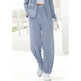 Palazzohose LASCANA Gr. 44, N-Gr, blau (hellblau) Damen Hosen Strandhosen im Business-Look, elegante Anzughose mit Taschen Bestseller