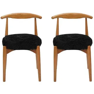 JVmoebel Stuhl Luxus Esszimmer Holz 2x Stühle Braun Ohne Armlehne Design, Made in Europa braun