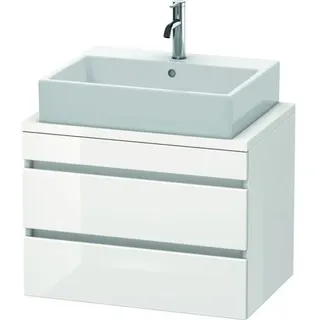 Duravit Waschtischunterschrank 2 Schubkästen 70 x 47,8 cm Weiß Hochglanz/Basalt Matt