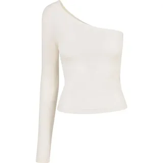 URBAN CLASSICS Ladies Asymmetric Longsleeve - Weiß