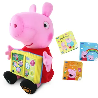 VTech -80-552222 Interaktives Plüschtier Schwein Lernen Sie mit Peppa Hörbüchern, Farbe, einzigartig (80-552222) (Sprache Spanisch)
