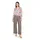 Schlupfbluse mit Raffung Beige/Rot 34