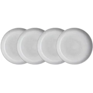 BUTLERS Teller Ø22cm 4er Teller Set HENLEY Steinzeug Geschirr | Kuchenteller Frühstücksteller Speiseteller Essteller | Landhausstill reaktive Glasur | Mikrowellen- & spülmaschinenfest