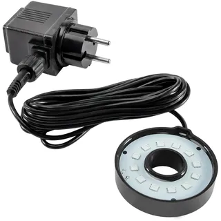 ASOFTY LED Ring Brunnen Licht, Springbrunnen Beleuchtung mit 4,95m Kabel, Universal LED Springbrunnen Licht, wasserdichte LED Teich Licht für Springbrunnen, Teiche, Garten, Aquarium, Pool