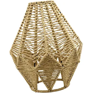Sharplace Rattan-Lampenschirm Korb-Lampenschirm für Hängelampe, Deckenlaternenabdeckung, Kronleuchterabdeckungen, Boho-Hängelampenschirm für Garten, Wohnzimmer, Flur, Küchentisch, Hochzeit, Stil F
