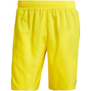 adidas Men's Solid CLX Classic-Length Swim Shorts Badehose, Yellow/Black, M