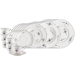 Villeroy & Boch Vieux Luxembourg Kombiservice 30-tlg. weiß-blau