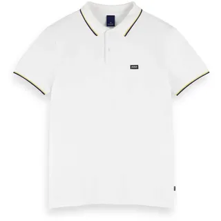 Scotch & Soda Herren Poloshirt Classic Pique Polo 155453-0006 S - White - S