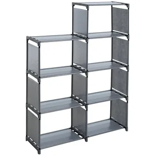 Estexo Bücherregal 7 Fächer 0 x 0 x 0 cm Grau
