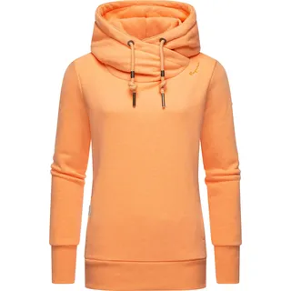 Ragwear Hoodie "Gripy Bold", Damen, Gr. 4XL (48), orange (papaya), 70% Baumwolle, 30% Polyester, casual, figurumspielend hüftbedeckend, hoch geschlossener Ausschnitt, Langarm Ärmel ohne Ärmelschlitz Rippbündchen, Sweatshirts, kuscheliges Longsleeve Sweatshirt