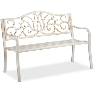 Relaxdays Antik 90 x 127,5 x 63 cm Weiß-Bronze