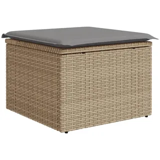 vidaXL Gartenhocker 55 x 55 x 37 cm beige 1 St.