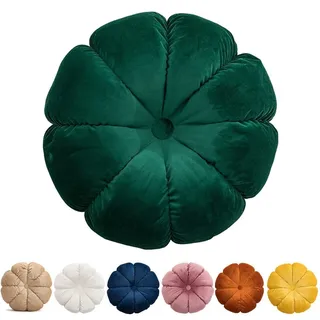 rigyeg Verdickter Kürbis Rundes Bodenkissen - Tatami Sitzkissen, Yoga-Meditationskissen für Wohnzimmer, Balkon, Büro, Outdoor Garten (Weihnachtsgrün, 45 cm)