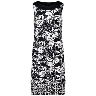 Betty Barclay Damen Jerseykleid ohne Arm 40, Dunkelblau/Weiß - 40