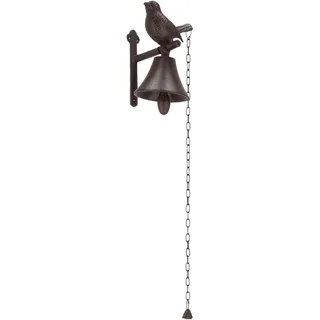 Esschert Design Tür Glocke Klingel Vogel Gusseisen Garten Wand Deko Landhaus