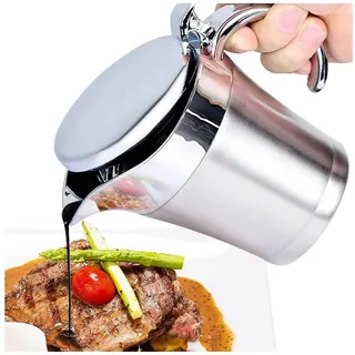 FELIXLEO Sauciere Thermo Sauciere Edelstahl 750ml Isoliert Soßenkanne mit Deckel