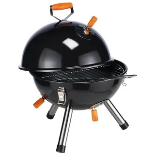 Spetebo Holzkohlegrill Mini Kugelgrill schwarz - 45 x 30 cm - Picknick, 1 Grill, Grill, Kleiner Kugelgrill in schwarz ca. 45 x 30 cm schwarz