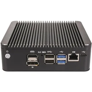 ANDAQI Micro Firewall Appliance, Mini PC, PFSense, Mikrotik, OPNsense, VPN, Router PC, N100, RS55, AES-NI, 6 x Intel 2.5GbE I226-V LAN, COM, HDMI, DP, Type-C, 8G RAM, 128G SSD