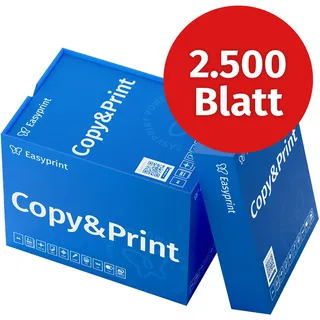 NEU! Easyprint Druckerpapier Kopierpapier 2500 Blatt 5 x 500 A4 Premium Hochweiß CIE 160 Testsieger PEFC Umweltzertifikat
