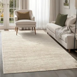 Sanat »Hera 3404«, rechteckig, 11 mm Höhe, Kurzflor, modern, Wohnzimmer, Schlafzimmer, fussbodenheizungsgeeignet beige B/L: ca. 160x220 cm