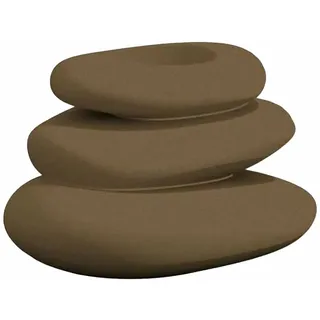 Vase Cromia Eden Mit Überlappenden Steinen Dekoration Aus Einfarbigem Harz 'made In Italy -bronzefarbig / Mit Loch