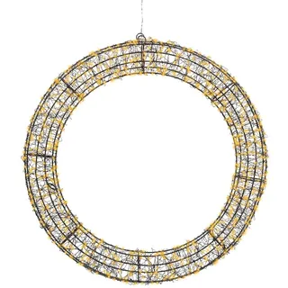 Kaemingk LED Lichterkranz Metall Ø58 cm Schwarz