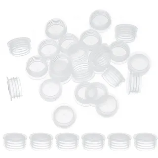PATIKIL Salzstöpsel und Pfefferstreuerstopfen 17mm/0,67" Verschluss Stopfen, 25 Stück Kunststoffstopfen Salzstreuer Stecker Ersatz Klarer Runder Endkappe Gummipfropfen für Flaschen Rohre