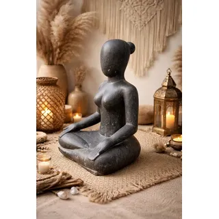 FaHome Skulptur Yoga Figur sitzend modern 60-120 cm – Garten Wohnzimmer Deko 60 cm
