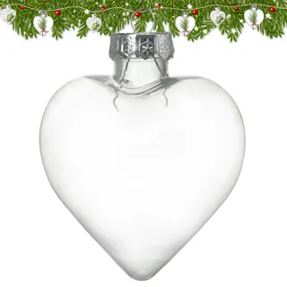 Transparente Weihnachtskugel, transparente Kunststoff-Kugeln, Ornamente, 11,4 x 9,5 cm, durchsichtig, befüllbar, Ornament-Ball, baumelnde kleine Weihnachtsdekoration, Kugeln für Süßigkeiten, Snacks,