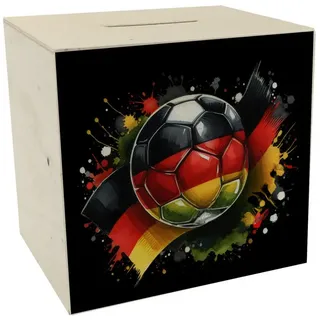 speecheese Spardose Fußball Deutschland Flagge Spardose aus Holz