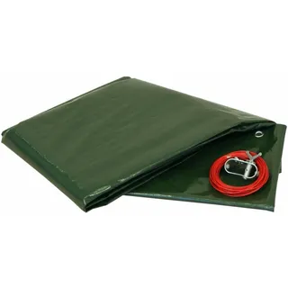 Welopool Poolabdeckung Rundpool Ø 360 cm, 90 g/m2, Grün/Schwarz | Winterabdeckplane PEB