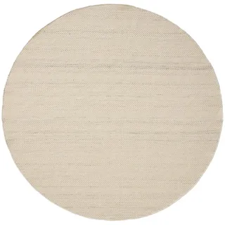 benuta Pure Wollteppich Lars Cream ø 150 cm rund - Naturfaserteppich aus Wolle