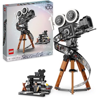 LEGO Disney Kamera – Hommage an Walt Disney, Set zum 100-jährigen Jubiläum für Erwachsene mit Micky- und Minnie Maus-Minifiguren, Bambi- und Dumbo-Figuren, Geschenk für Frauen und Männer 43230