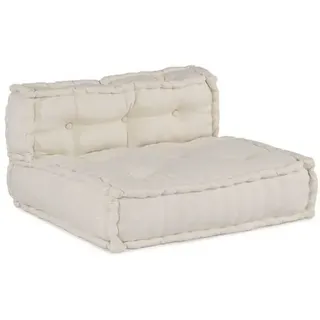 vidaXL Modulare Poufs 3er Set Creme Stoff