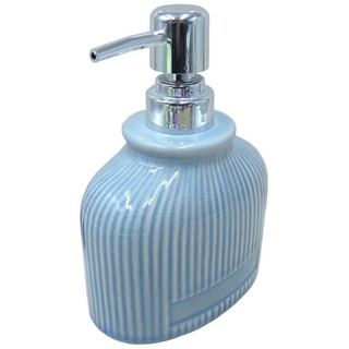 Seifenspender Blau Riss Keramik Seifenspender mit Silber Kunststoff Pump- 13,5 oz-Glasgefäß Lotion-Flasche Seifenspender für Küchenspüle