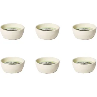 Flammschalen Zitronengras & Citronella für draußen 6 Stück - Outdoor-Kerzen Terracotta - Für deinen Garten - Feuerschalen im 6er Set - weniger Stiche durch Mücken - 13h Brenndauer - 10,9x10,9x4,6 cm