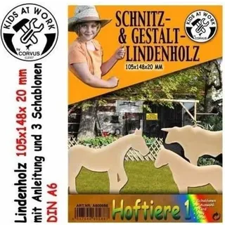 Corvus Hoftiere 1 (Pferd/Pony/Rind) Schnitz- & Gestalt-Lindenholz A6/20mm
