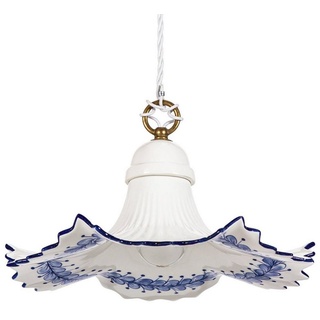 Helios Leuchten Pendelleuchte Küchenlampe Keramik, Keramiklampe, Deckenlampe, Hängelampe, für Küche Esstisch, handgefertigt handbemalt blau|weiß